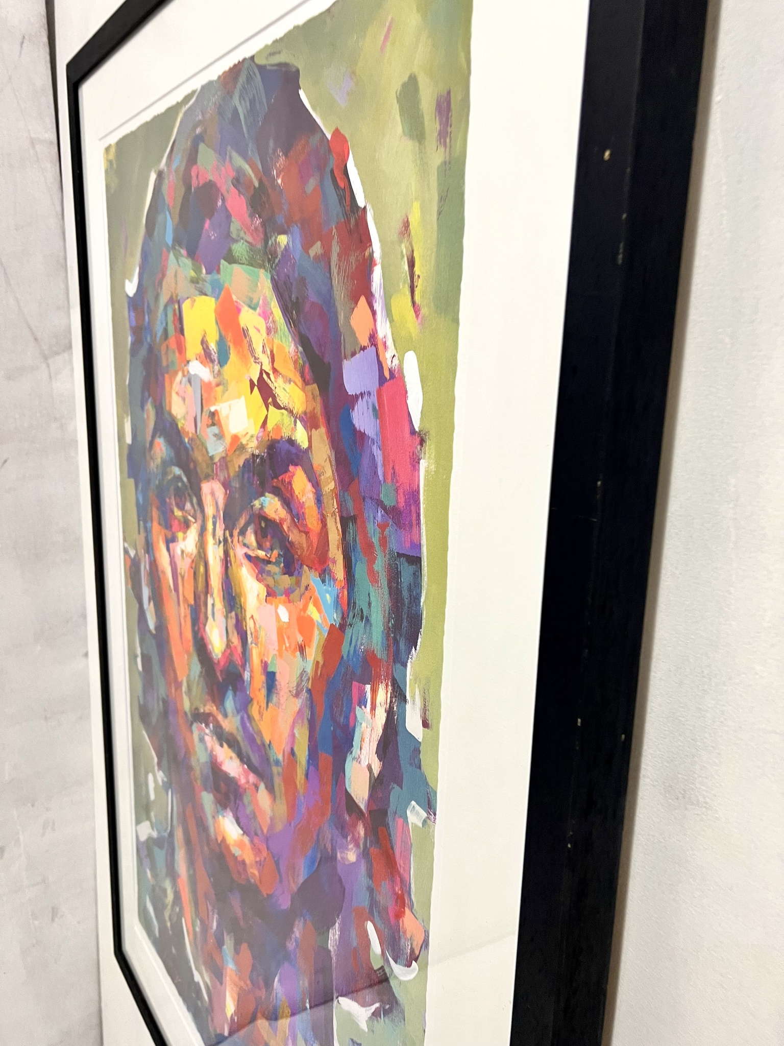 "Zlatan" Handkolorerad Art Giclée av Alberto Ramirez LEG. Nummer 20/20. Inramad. 87x126 cm