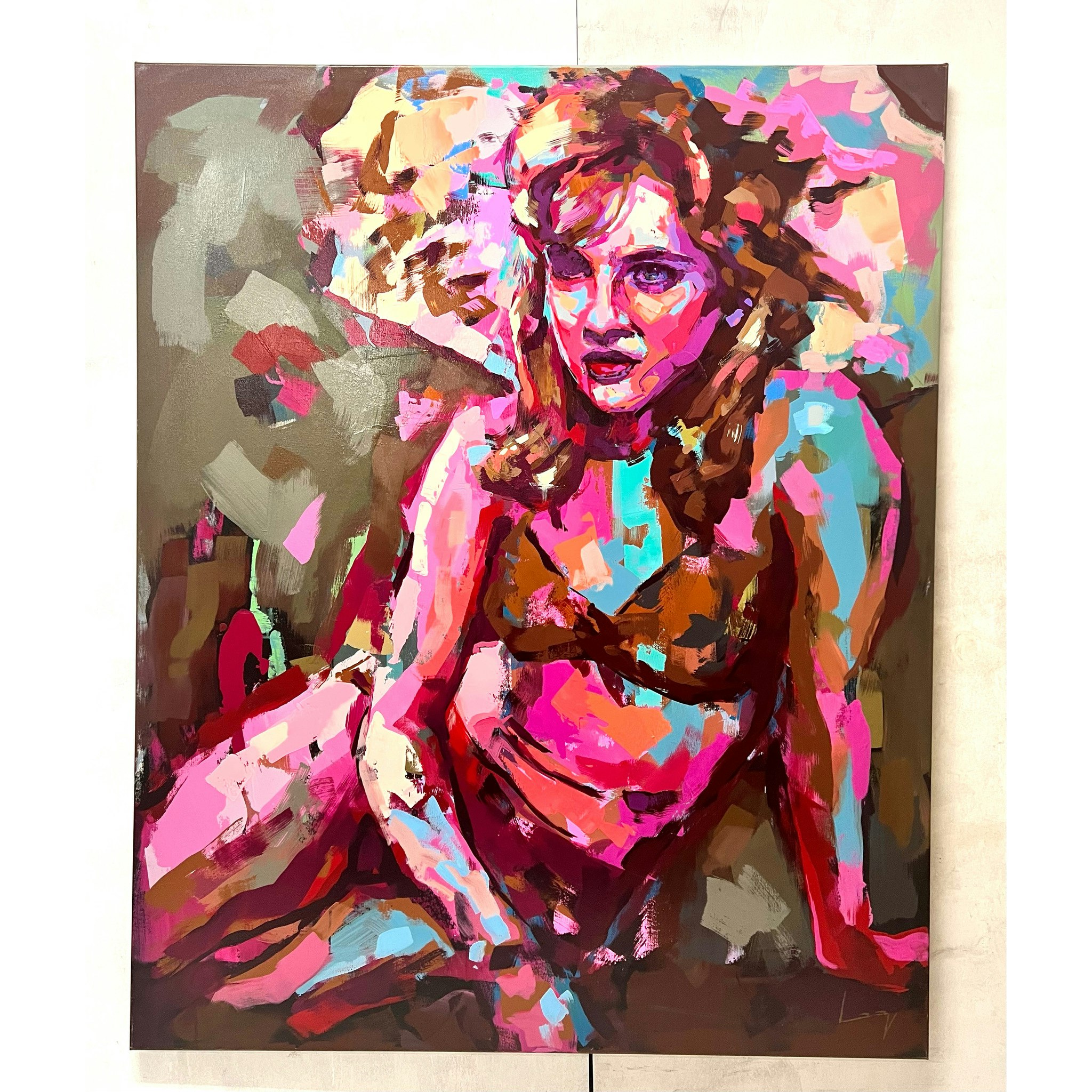 "Lolita" Akrylmålning på duk av Alberto Ramirez LEG. 130x160 cm