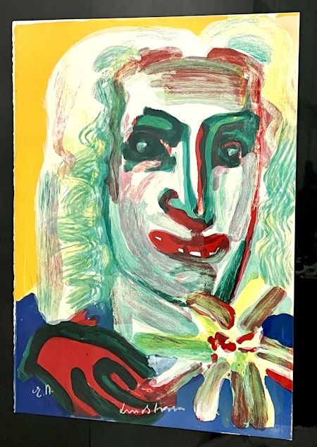 "Carl von Linné" Inramat litografi av Bengt Lindström. 72x95 cm