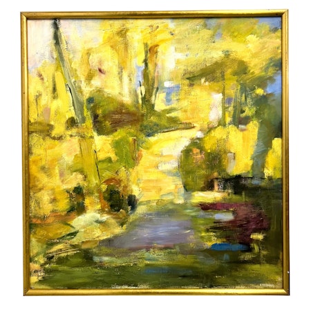 "Höst Dis" Olja på duk av Elisabeth Riisager. 78x85cm