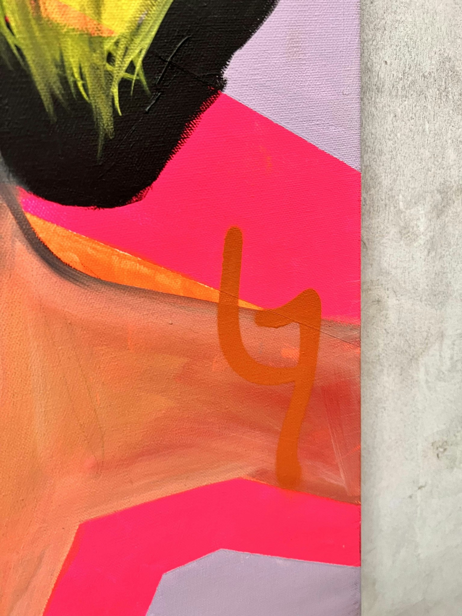 "Ingen titel" Akryl på duk av Lisa Larsson. 120x120 cm