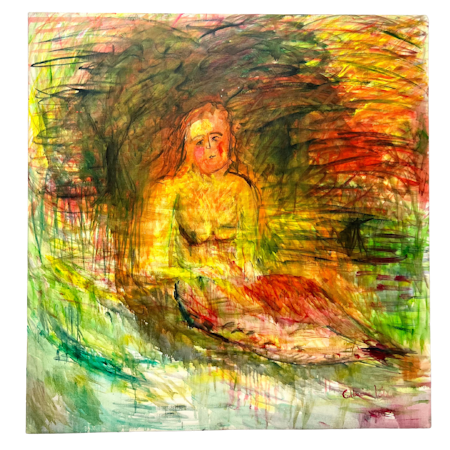 "Väntan" Olja på duk av Catharina Köhler. 145x152 cm