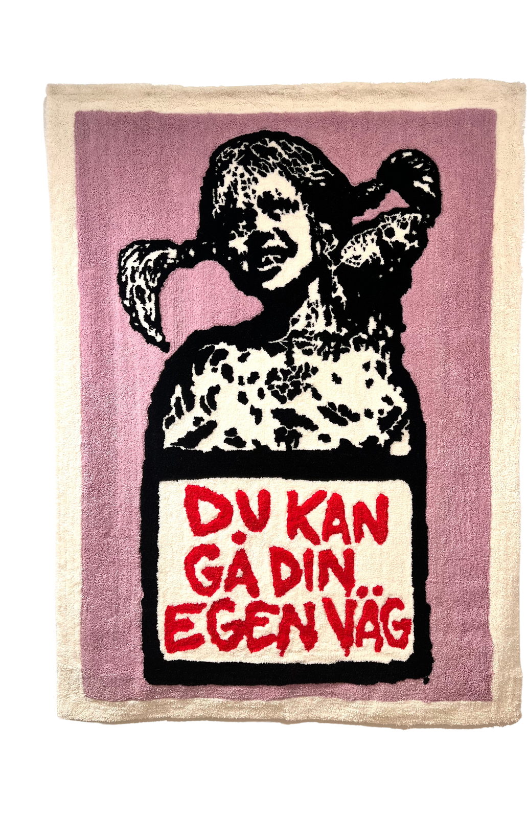 "Du kan gå din egen väg”  Matta/textil av Hellstrom Street Art 140 x 200 cm