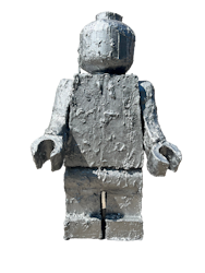 "Melted giant Lego"  Skulptur av Adam Ström. H. 170 m