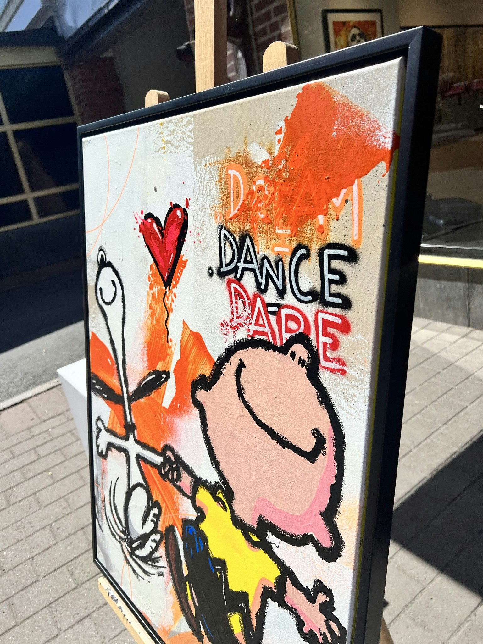 "Dream Dance Dare" Blandteknik på duk av Haze1 (Mike Blomqvist) 64x84 cm.