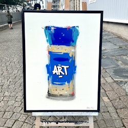 "Spice up your life ART" Blandteknik på duk av Mike Blomqvist. 64x83 cm