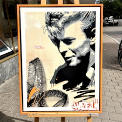 "Rebel" Blandteknik på duk av Mike Blomqvist. 64x84 cm