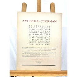 "Olavs Rudbeckivs" Grafisk blad av Thorsten Schonberg ur mappen "Svenska Stormän". Nr 44/100. 40x52 cm