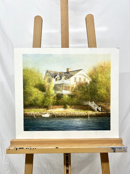 Litografi av Thomas Walldén. 52x45 cm nr 4/280