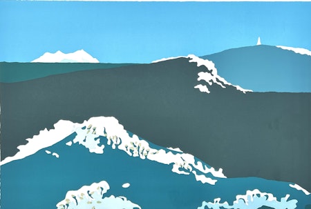 "Southern Ocean Wave" Serigrafi av Franco Costa. 68x93 cm.