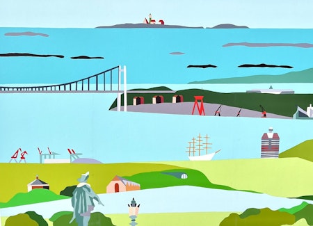 "Göteborg" Serigrafi av Franco Costa. 90x70 cm.