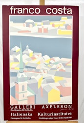Signerad utställningsaffisch Franco Costa, ´1985. 58x88 cm
