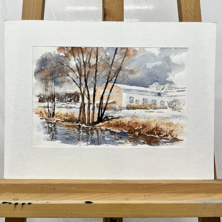Akvarell av Ali Pournoroozy. 30x21,5 cm