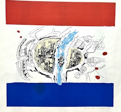 "Dream of Netherland" Litografi av Gösta Gierow. ´66 nr 75/250. 52x50 cm