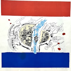 "Dream of Netherland" Litografi av Gösta Gierow. ´66 nr 75/250. 52x50 cm