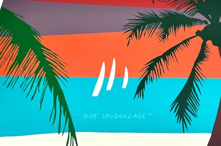 "Fort Lauderdale" Serigrafi av Franco Costa. nr 215/250. 100x70 cm