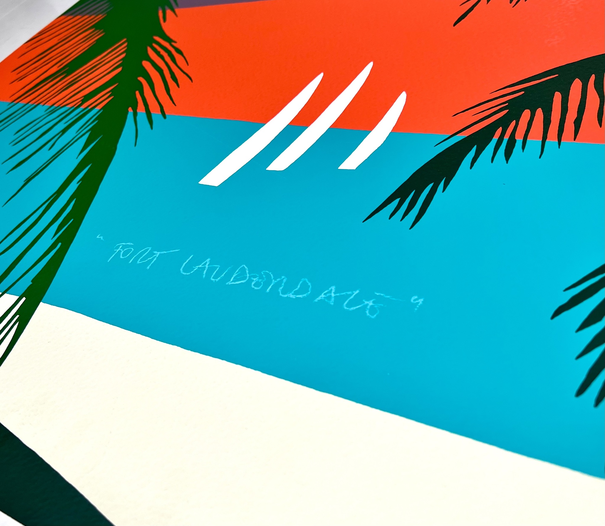 "Fort Lauderdale" Serigrafi av Franco Costa. nr 215/250. 100x70 cm