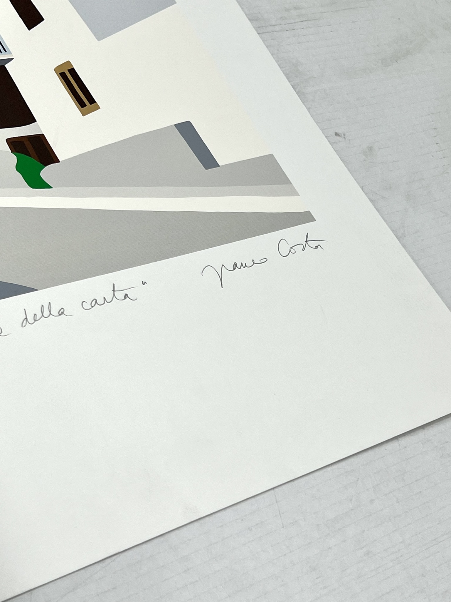 "Sulle onde della carta" Serigrafi av Franco Costa. XLIV/LXX. 50x70 cm