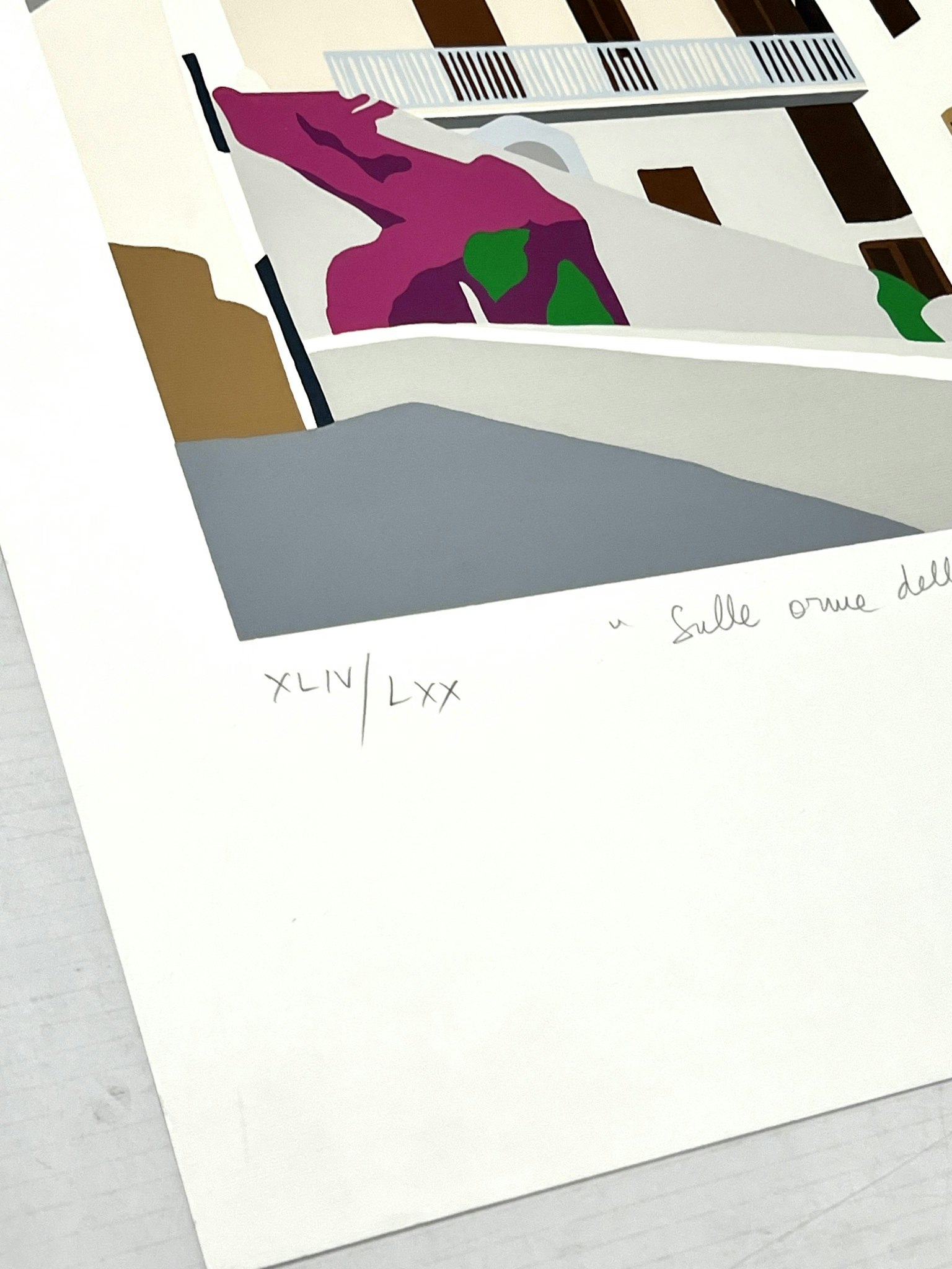 "Sulle onde della carta" Serigrafi av Franco Costa. XLIV/LXX. 50x70 cm