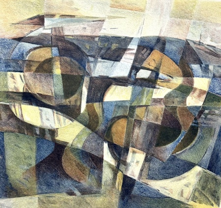 "Havstrio" Litografi av Bengt Andersson Råssbyn. 70,5x68,5 cm