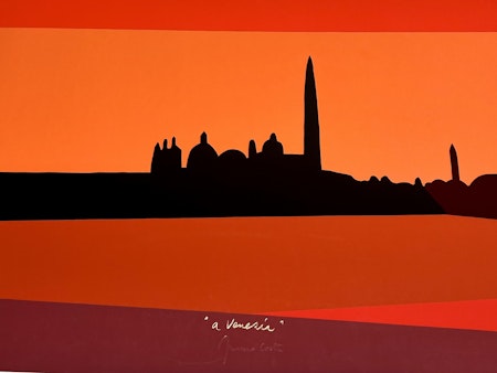 "a Venedia" Serigrafi av Franco Costa. nr 99/150. 100x70 cm