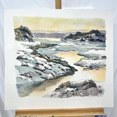 "Ingen titel" Litografi av Bengt Andersson Råssbyn" 70x63cm