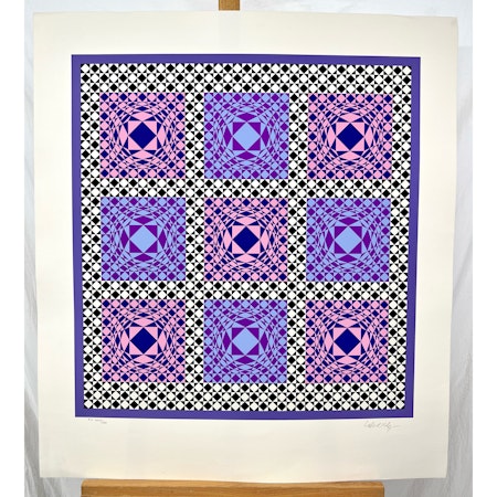 Victor Vasarely, Serigrafi. Signerad, numrerad EA XXIX/XXX. 76x74,5 cm