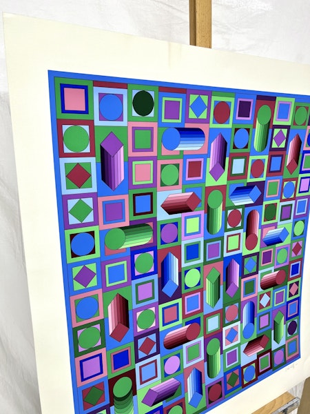Victor Vasarely, Serigrafi. Signerad, numrerad EA III/XXX. 76x74,5 cm