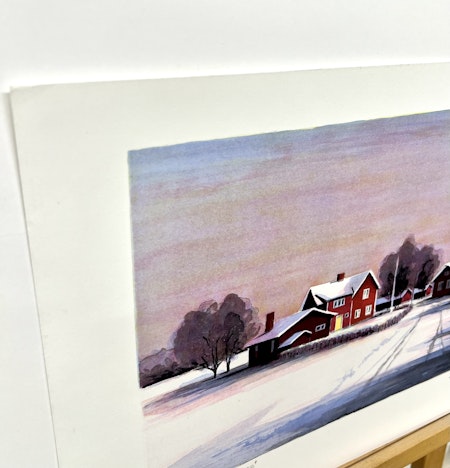 Kenth Olsson, "Vårvinter", litografi. Signerad, numrerad 50/230. 44x32 cm