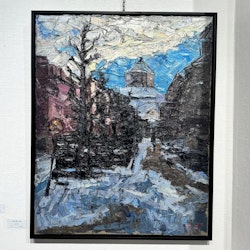 8. "Haga after snow" Olja på duk av John Ma. 84x104 cm