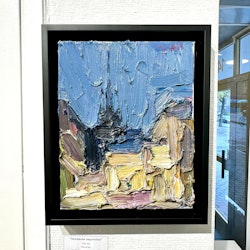 38. "Stockholm impression" Olja på duk av John Ma. 29x35,5 cm