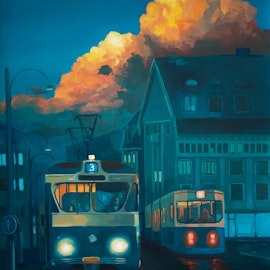 "Skymninssaga" Fine art Print av Elin Östberg. 50x70 cm