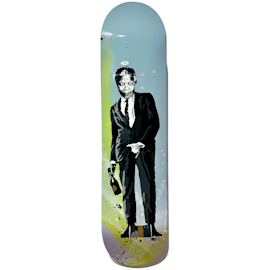 "Nelson" Blandteknik på skateboard av Mike Blomqvist, 20x80 cm