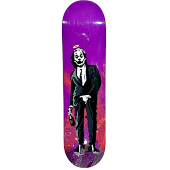 "Joker" Blandteknik på skateboard av Mike Blomqvist, 20x80 cm