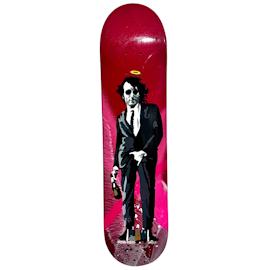 "John Lennon" Blandteknik på skateboard av Mike Blomqvist, 20x80 cm
