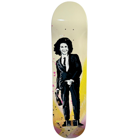 "Queen Silvia" Blandteknik på skateboard av Mike Blomqvist, 20x80 cm