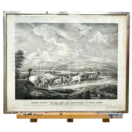 "Gebirgs-Ansicht von der Höhe der Preisberges in Ober-Baiern. Sr. Hochwohlgebohren Herrn Maximilian von Speck" 65,5x54 cm