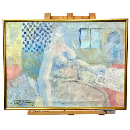 "Ofattbar verklighet" Olja på duk av Stig Deteste. 78x58 cm