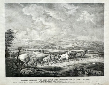"Gebirgs-Ansicht von der Höhe der Preisberges in Ober-Baiern. Sr. Hochwohlgebohren Herrn Maximilian von Speck" 65,5x54 cm