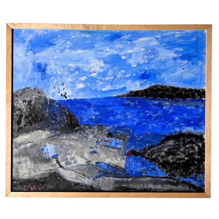 "Hösthav nära Marstrand" Olja på duk av Irene K:son Ullberg. 57x50 cm