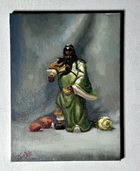 "Orientaliskt stilleben" Olja på duk av Fredrik Thorsén. 30x40 cm