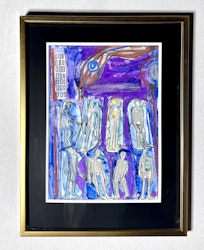 "Ingen titel" Akvarell/Pastell av Mauritz Karström. 43x57 cm