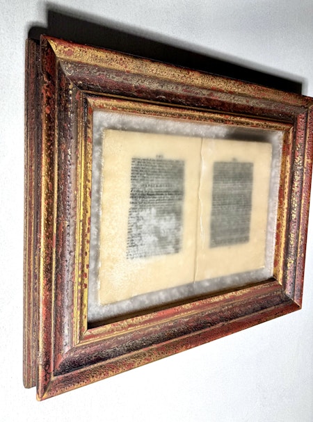"Apparente Freddo" Work no 275. Blandteknik med bok av Giuseppe Rossetti. -1988 60x50 cm