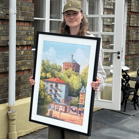 "Crêperiet" Fine art Print av Elin Östberg. 50x70 cm
