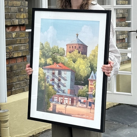 "Crêperiet" Fine art Print av Elin Östberg. 50x70 cm