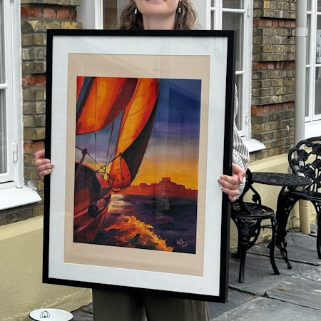"Mot Marstrand" - Fine Art Print av Elin Östberg, 50x70 cm (oramad)