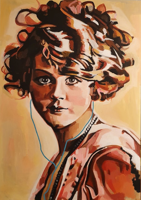 Everybody wants to rule the world - akryl på pannå av Hanna Herder 85x60 cm