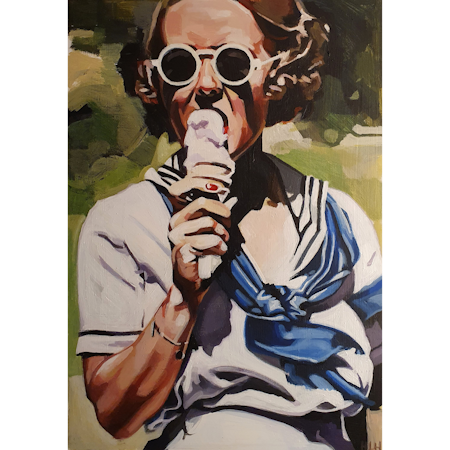 Ice ice baby - akryl på pannå av Hanna Herder 50x35 cm