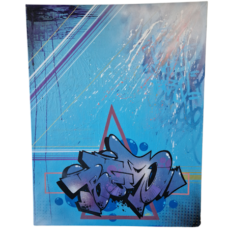 Blueberry - blandteknik på duk av Matthias Tautz 73x93 cm