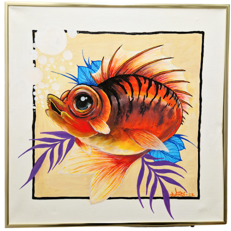 Daydreamer - blandteknik på duk av Matthias Tautz 51x51 cm